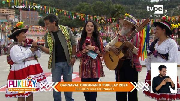 Manolo del Castillo y María Fernanda Montenegro en el Pukllay 2024 en Andahuaylas