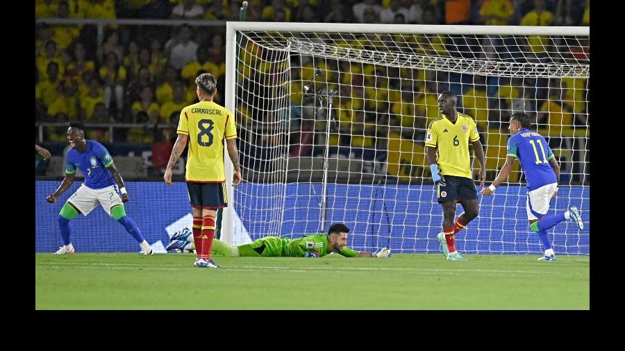 Brasil está ganando el duelo 1 a 0 en el estadio Metropolitano de Barranquilla. Foto: AFP