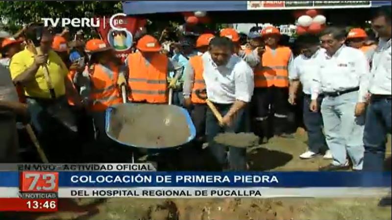 Mandatario colocó primera piedra del Hospital Regional de Pucallpa | TVPerú