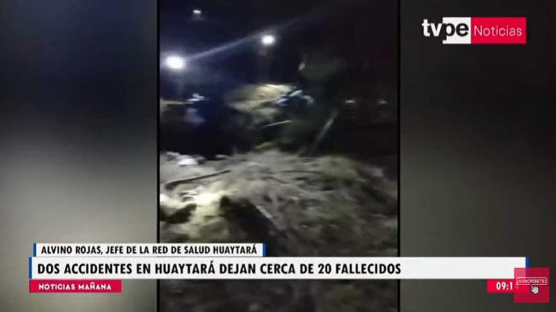 Huancavelica: dos accidentes de tránsito deja cerca de 20 muertos y 7 heridos
