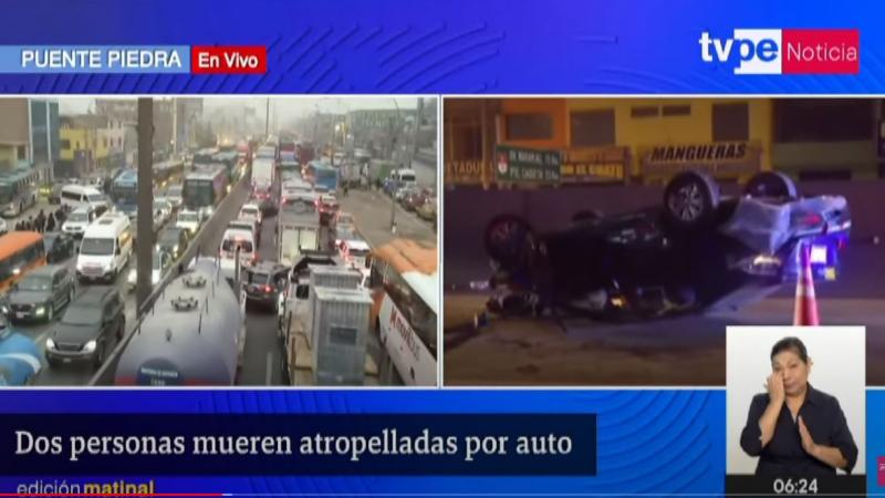 Puente Piedra Panamericana Norte accidente muertos tráfico caos