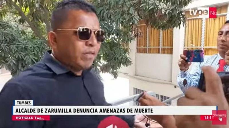 Tumbes alcalde de Zarumilla amenazas de muerte