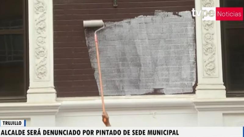 Trujillo: alcalde Arturo Fernández será denunciado por pintado de sede municipal