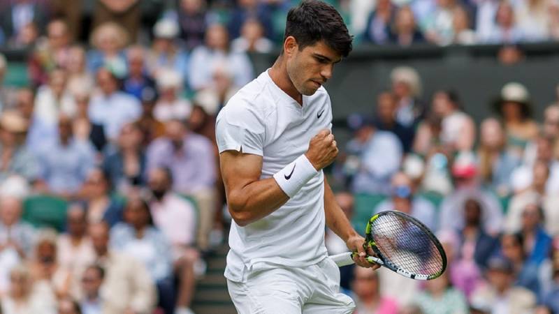 Carlos Alcaraz en Wimbledon 2024