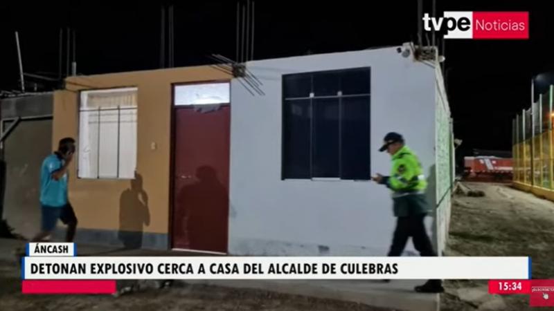 detonan explosivo cerca a casa de alcalde de culebras en áncash