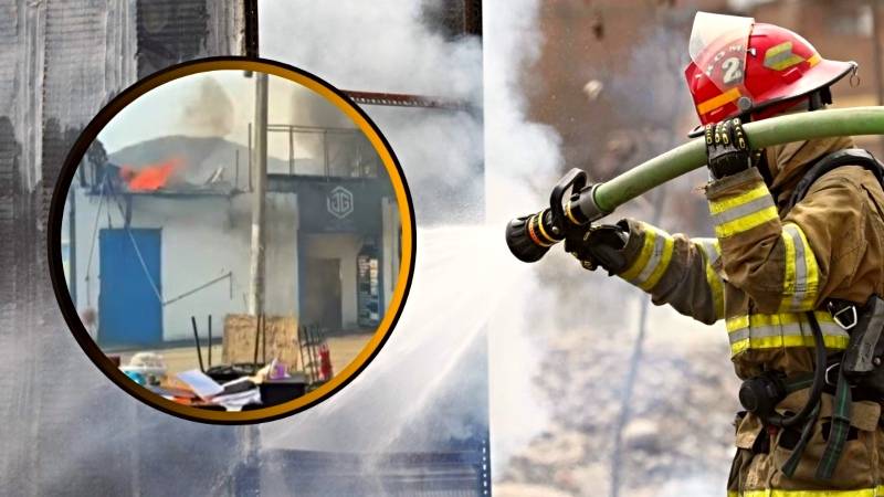 andina bomberos fuego incendio