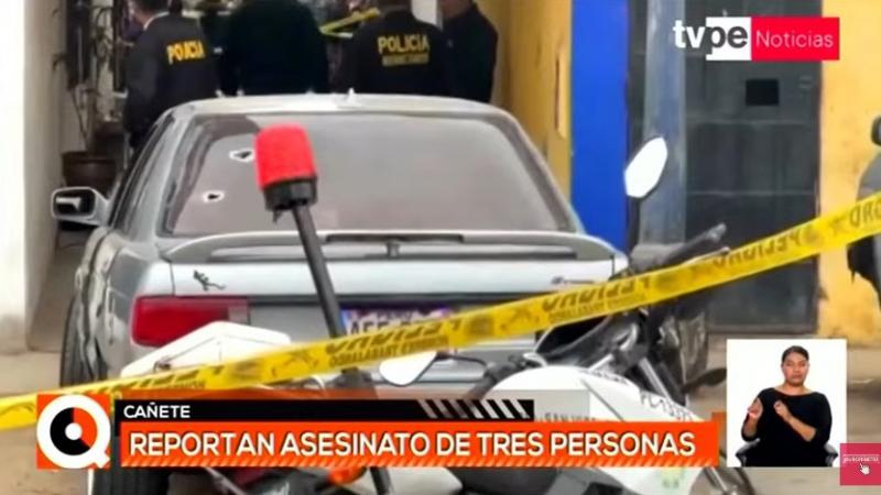 Cañete: sujetos desatan balacera y asesinan a tres personas