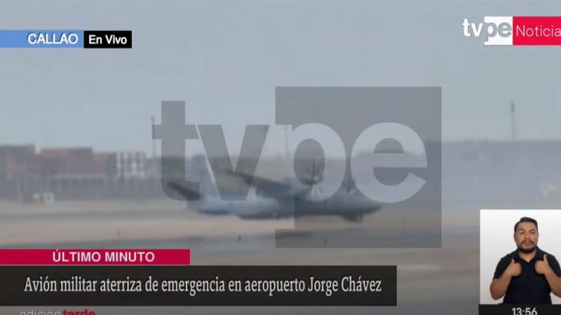 Avión de la FAP   aterriza  de emergencia  