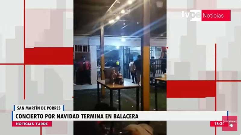 San Martín de Porres: concierto de ‘Chechito’ balacera