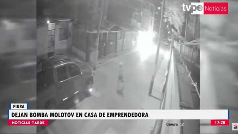 Piura: sujeto deja bomba molotov en casa de emprendedora