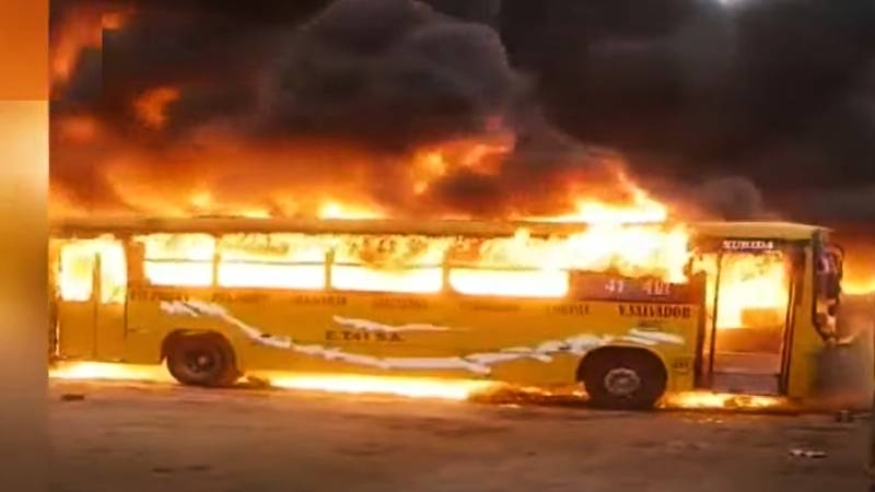 buses transporte incendio