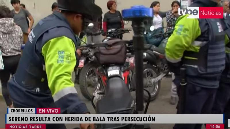 Chorrillos persecusión serenazgo Policía Nacional delincuentes herido de bala Ministerio Público alcalde de Chorrillos