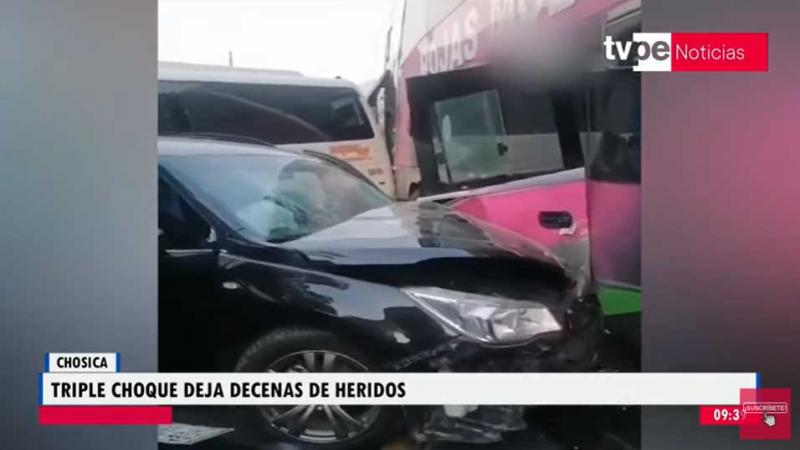 Chosica triple choque heridos