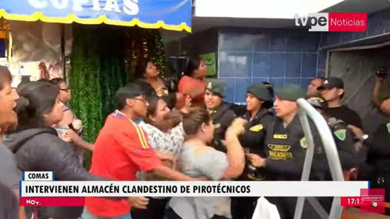 Comas PNP  almacén clandestino de pirotécnicos    