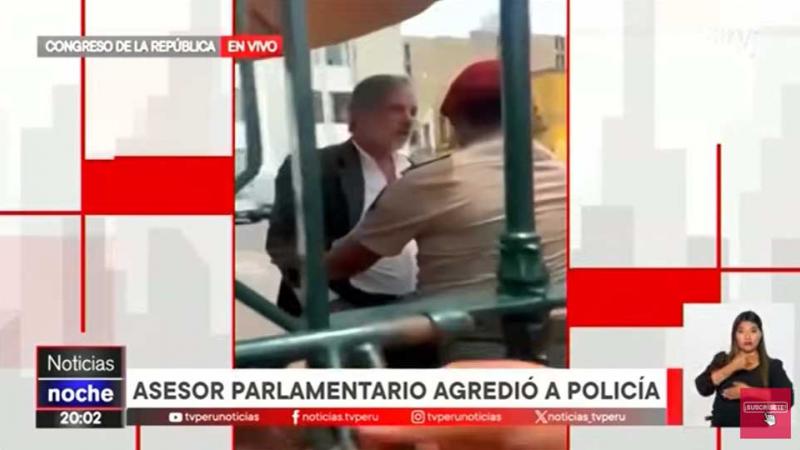 Congreso  asesor de Fuerza Popular agresión