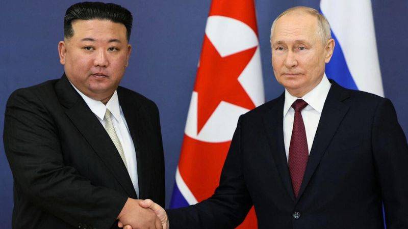 Vladimir Putin y Kim Jong Un