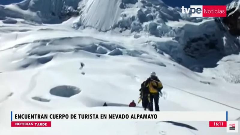 Áncash: rescatistas hallan cadáver de turista en nevado Alpamayo