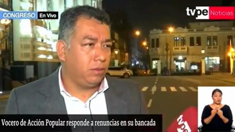 Congresista Darwin Espinoza descarta renunciar a vocería de Acción Popular
