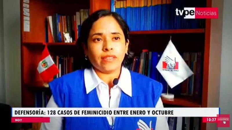 casos de feminicidio  enero y octubre Defensoría del Pueblo