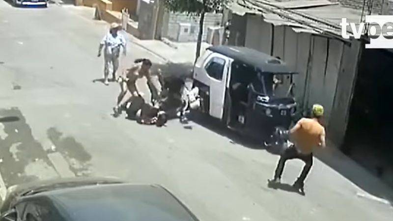 Delincuente asaltó a tres personas en Villa María del Triunfo, arrastrándolas con una mototaxi durante el robo