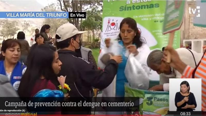 Dengue arena húmeda control larvario cementerios Día del Padre