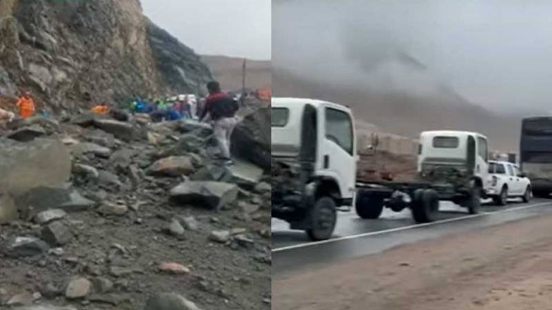 deslizamiento de rocas en Arequipa