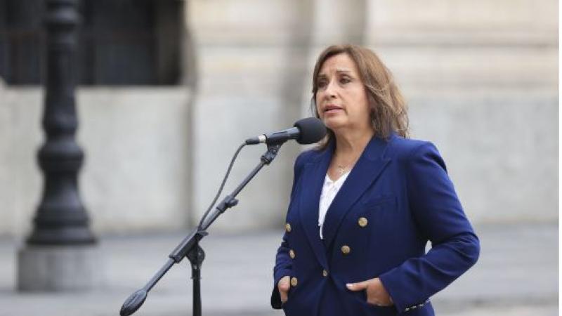 Dina Boluarte brinda declaraciones a la prensa