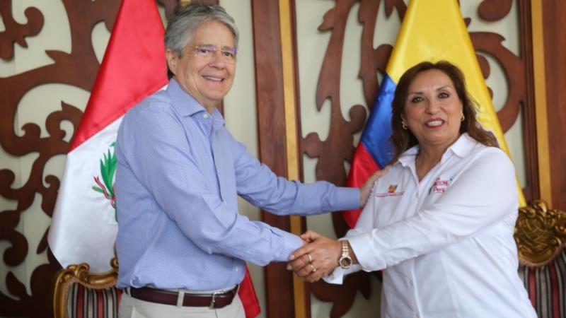 Dina Boluarte Guillermo Lasso presidente Ecuador Perú reunión Palacio de Gobierno