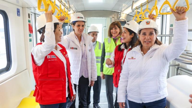Dina Boluarte Metro de Lima Línea 2