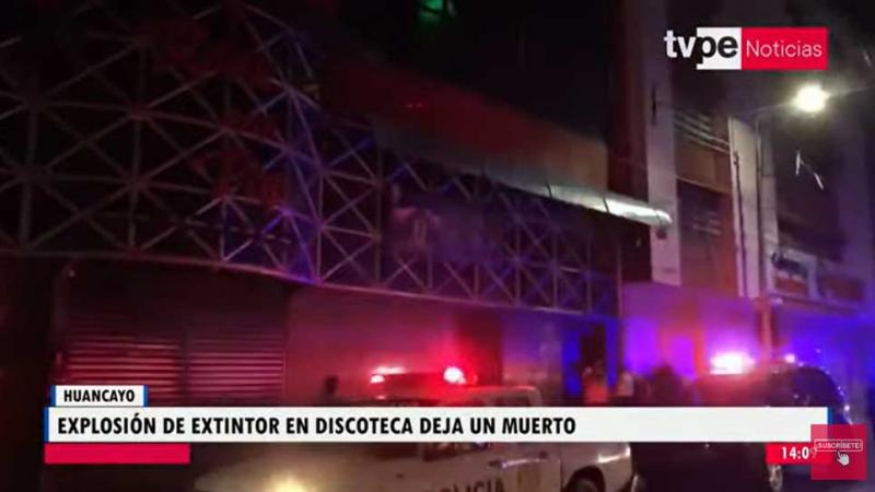 Huancayo explosión  extintor  discoteca 