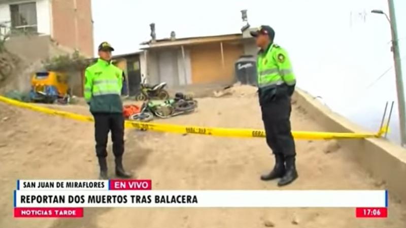 San Juan de Miraflores: reportan dos fallecidos tras balacera