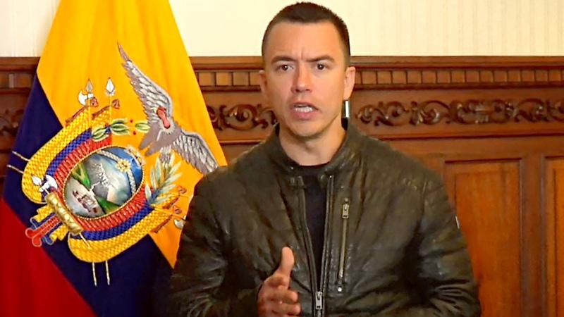 Ecuador Noboa presos narcotráfico toque de queda militares