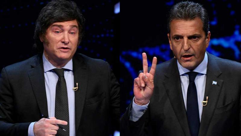 Elecciones en Argentina  Massa  Milei  ataques  debate presidencial