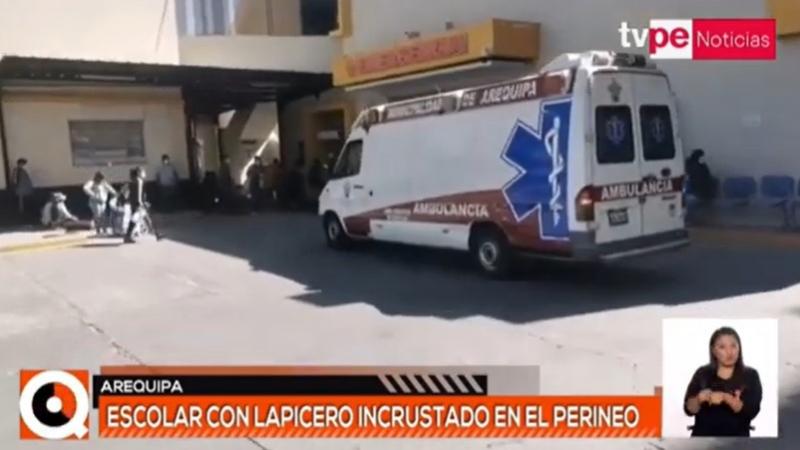 Arequipa: escolares incrustaron lapicero a compañero de colegio