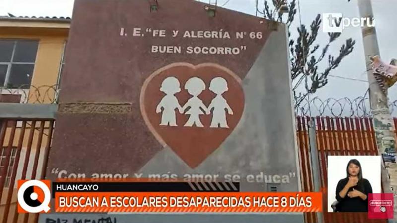 escolares desaparecidas Huancayo