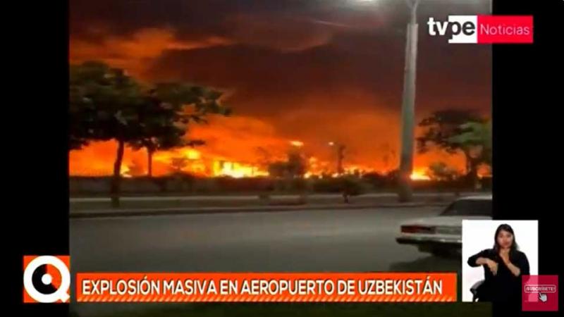 explosión aeropuerto Uzbekistán