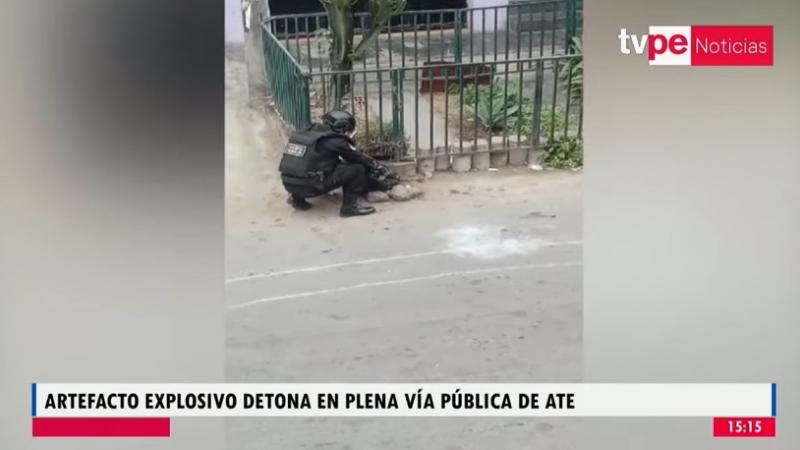 Ate: artefacto explosivo detonó en plena vía pública