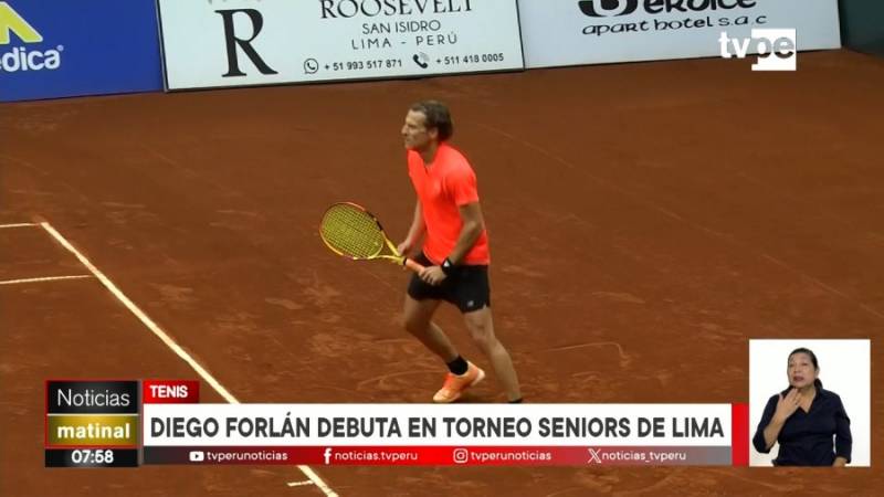 Diego Forlán avanza a la siguiente fase en el Tenis Seniors MT 1000