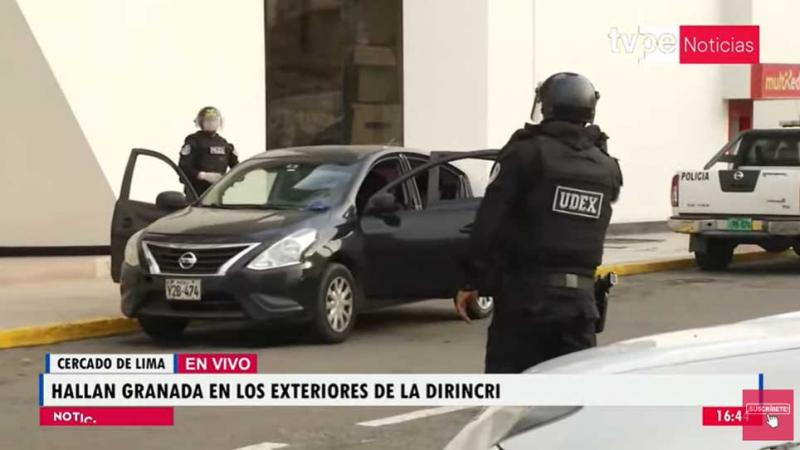 Cercado de Lima granada vehículo  Dirincri
