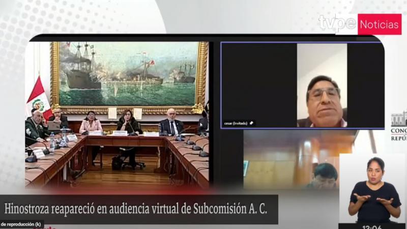 Cesar Hinostroza Congreso de la RepÚblica Subcomisión de Acusaciones Constitucionales  