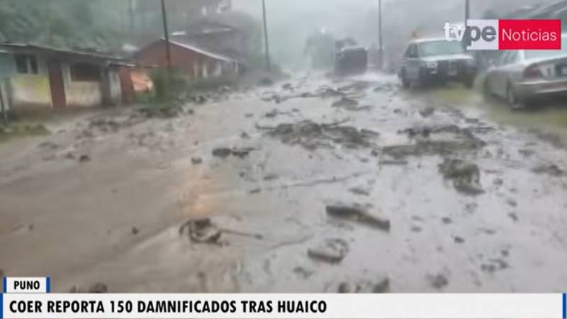 Huaico en Puno deja 150 damnificados