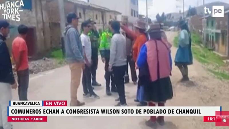 Congresista Wilson Soto  poblado de Huancavelica