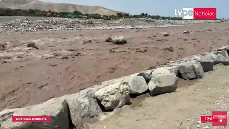 Ica: desborde del río Matagente  Chincha 