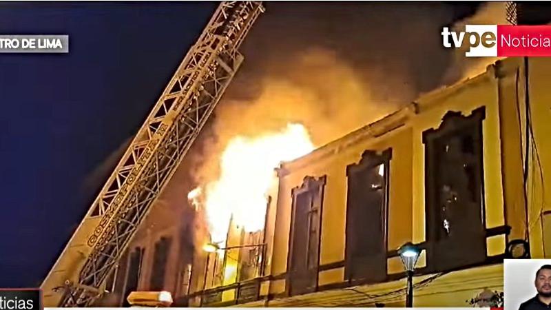 incendio en el centro de Lima