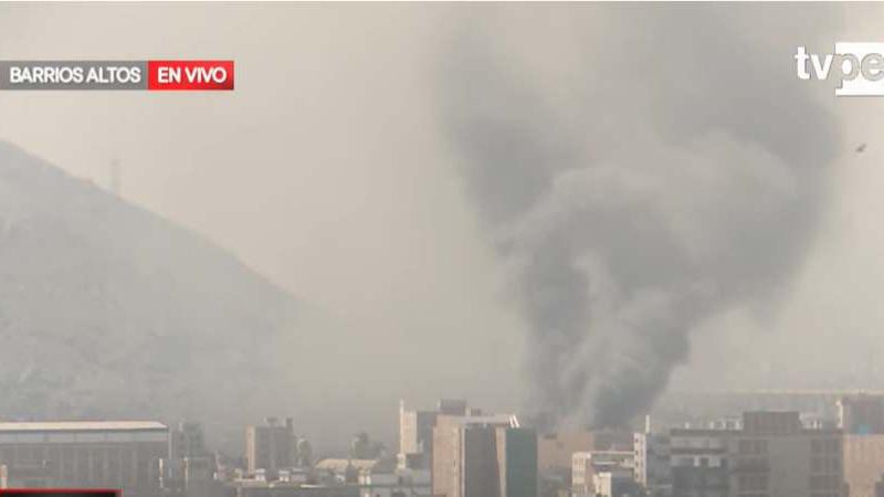 incendio en Barrios Altos  