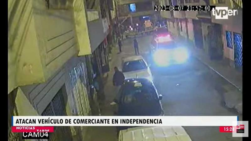 Independencia: sujetos armados atacan vehículo de comerciante