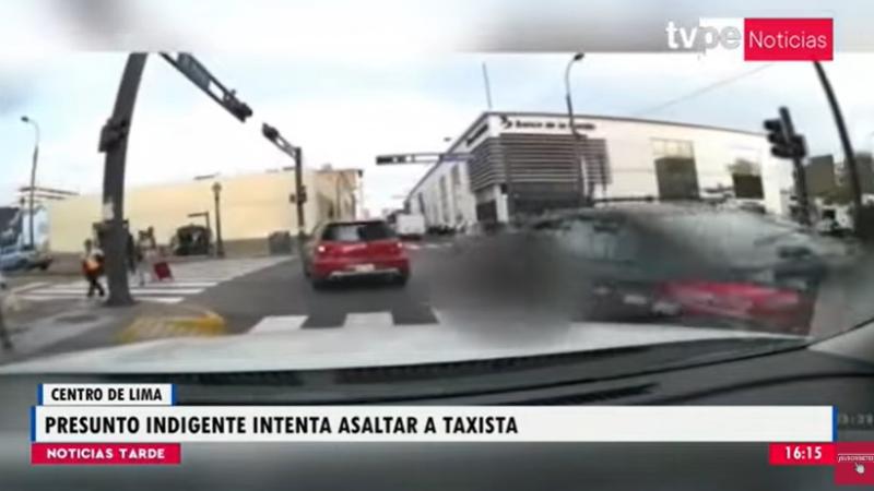 indigente intenta asaltar a taxista