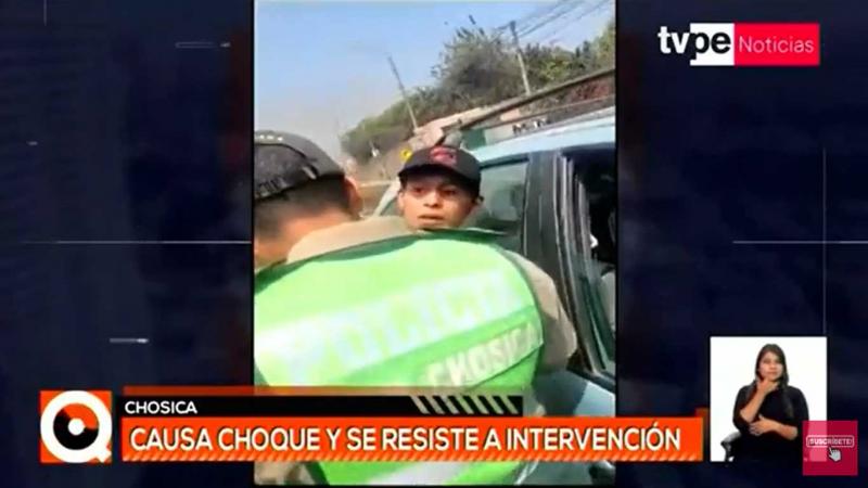 Chosica: conductor que causó choque se resistió a intervención policial
