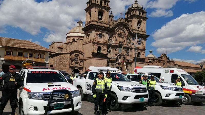 Inti Raymi Cusco Policías Policía Nacional del Perú Seguridad