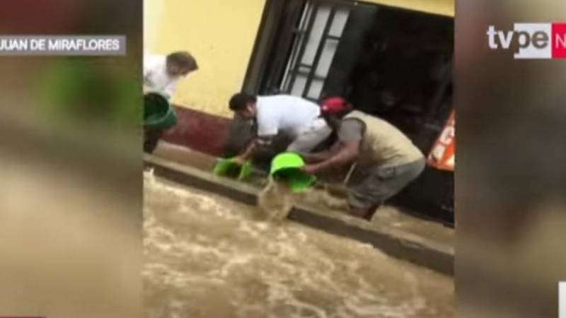 inundación en San Juan de Miraflores 